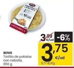 Eroski Benis - tortilla de patatas con cebolla oferta