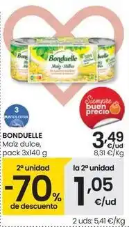 Eroski Bonduelle - maíz dulce oferta