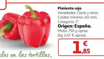 Alcampo Pimiento rojo oferta