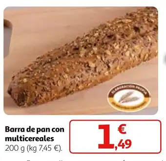 Alcampo Barra de pan con multicereales oferta