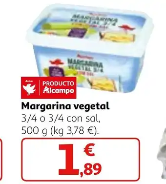 Alcampo Margarina vegetal oferta