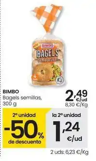 Eroski Bimbo - bagels semillas oferta