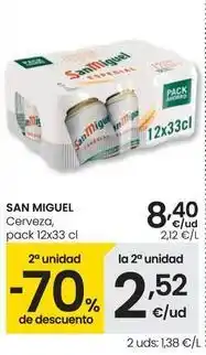 Eroski San miguel - cerveza oferta