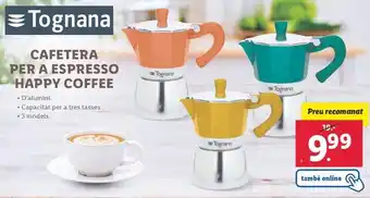 Lidl Tognana - cafetera para espresso happy coffee oferta