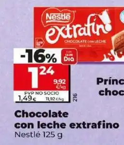 Dia Nestlé - chocolate con leche extrafino oferta