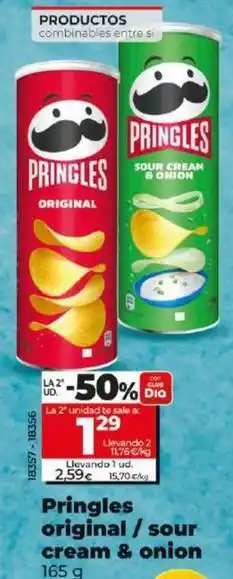 Dia Pringles - original / sour cream & onion oferta