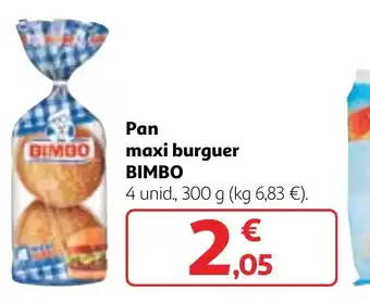 Alcampo Pan maxi burguer BIMBO oferta