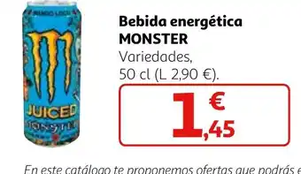 Alcampo Bebida energética MONSTER oferta