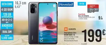 Carrefour Xiaomi Smartphone libre REDMI Note 10 oferta