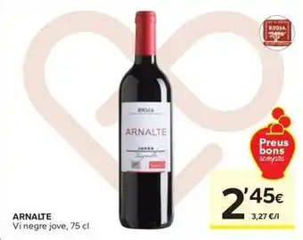 Caprabo Arnalte - vi negre jove oferta