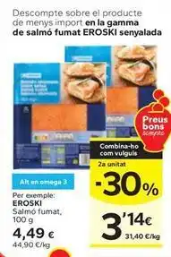 Caprabo Eroski - salmo fumat oferta