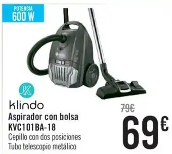 Carrefour Klindo Aspirador con bolsa KVC101BA-18 oferta