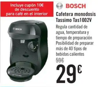 Carrefour Bosch Cafetera monodosis Tassimo Tas1002V oferta