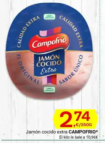 Supermercados Dani Jamón cocido extra CAMPOFRIO oferta