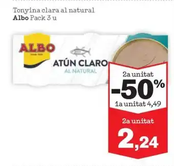 Sorli Tonyina clara al natural Albo Pack 3 u oferta