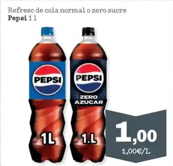 Sorli Refresc de cola normal o zero sucre Pepsi 11 oferta