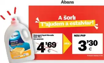 Sorli Detergent liquid Marsella Sabe 46 d oferta