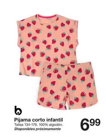 Zeeman Pijama corto infantil Tallas 134-176. 100% algodón. Disponibles próximamente oferta
