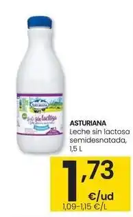 Eroski Asturiana - leche sin lactosa semidesnatada oferta