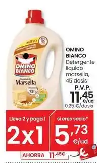 Eroski Omino bianco - detergente líquido marsella oferta