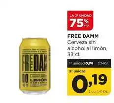 Alimerka Free damm - cerveza sin alcohol al limón oferta