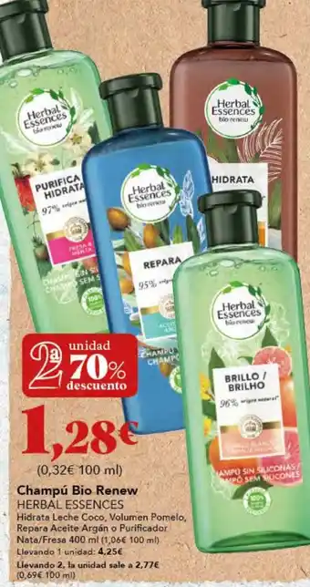 Gadis Champú Bio Renew HERBAL ESSENCES oferta