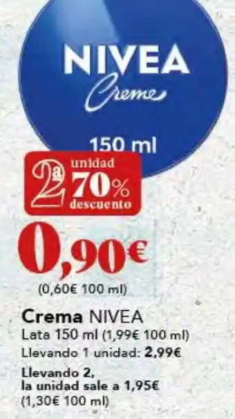 Gadis Crema NIVEA oferta
