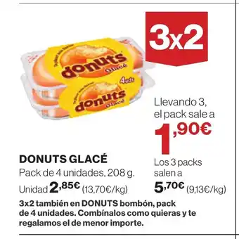 Hipercor DONUTS GLACÉ oferta