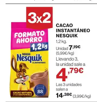 Hipercor CACAO INSTANTÁNEO NESQUIK oferta