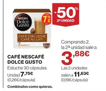 Hipercor CAFÉ NESCAFÉ DOLCE GUSTO oferta