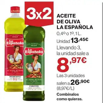 Hipercor ACEITE DE OLIVA LA ESPAÑOLA oferta