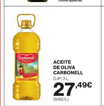 Hipercor ACEITE DE OLIVA CARBONELL oferta