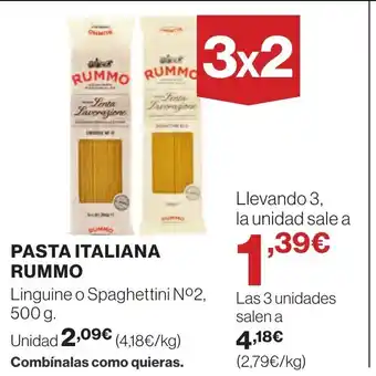Hipercor PASTA ITALIANA RUMMO oferta