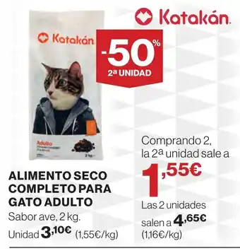 Hipercor ALIMENTO SECO COMPLETO PARA GATO ADULTO oferta