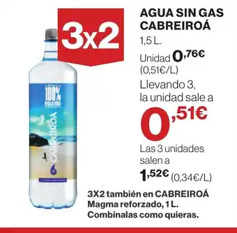 Hipercor AGUA SIN GAS CABREIROÁ oferta