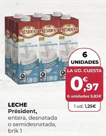 SPAR Gran Canaria LECHE Président, entera, desnatada oferta