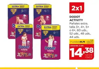 Alimerka DODOT ACTIVITY Pañales extra, oferta