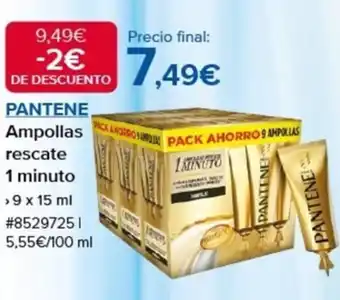Costco PANTENE Ampollas rescate 1 minuto oferta
