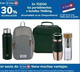 Carrefour En Todos los portalimentos o botellas Walking oferta