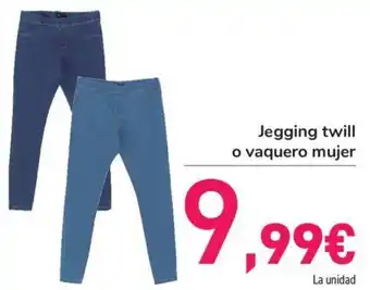 Carrefour Jegging twill o vaquero mujer oferta