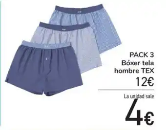 Carrefour TEX Pack 3 Bóxer tela hombre oferta