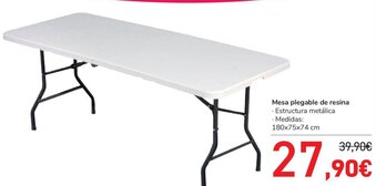 Carrefour Mesa plegable de resina oferta