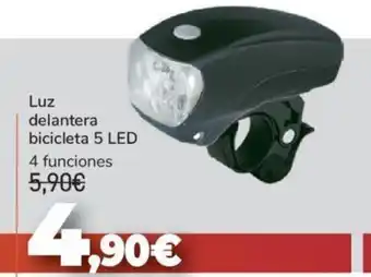 Carrefour Luz delantera bicicleta 5 Led oferta