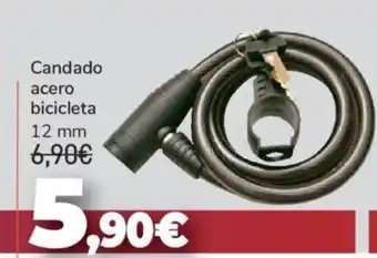 Carrefour Candado acero bicicleta 12mm oferta