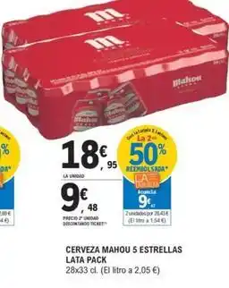 E.Leclerc Mahou - cerveza 5 estrellas oferta