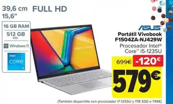 Carrefour Portátil Vivobook F1504ZA-NJ429W oferta