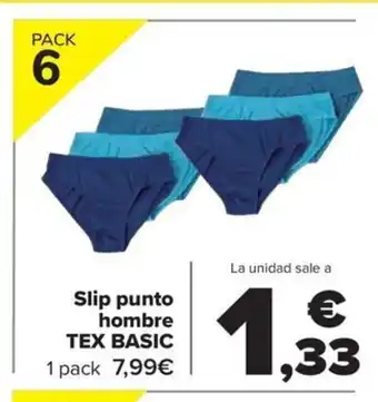 Carrefour Slip punto hombre TEX BASIC oferta