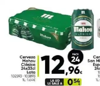 Family Cash Cerveza Mahou Clásica 24x33cl Lata oferta