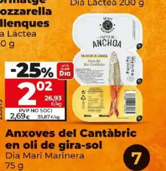 Dia Anxoves del Cantàbric en oli de gira-sol oferta