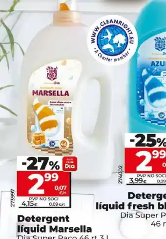 Dia Detergent líquid Marsella oferta